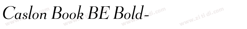 Caslon Book BE Bold字体转换